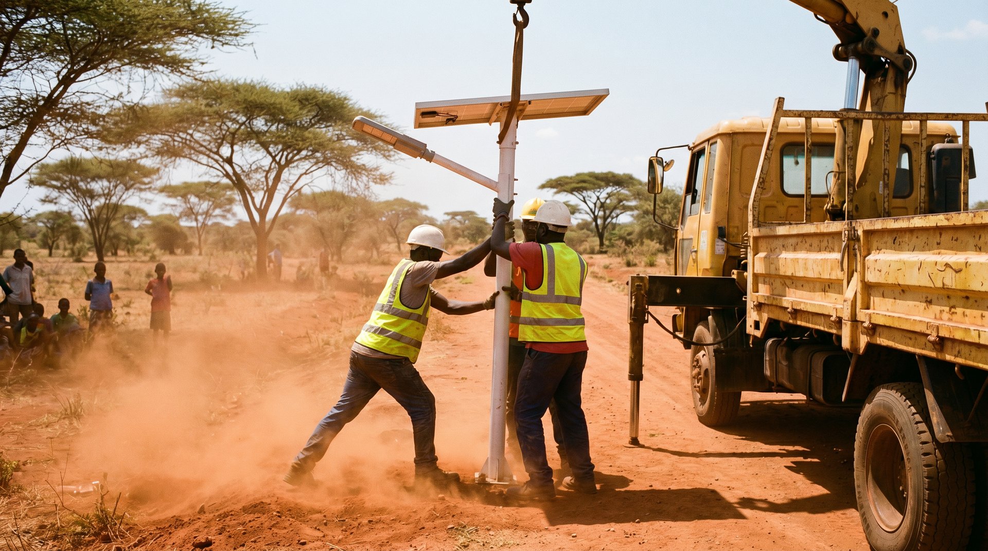 Solar street light installation in Africa - EPC contractor guide