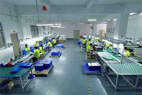 Solar energy storage battery production workshop in China